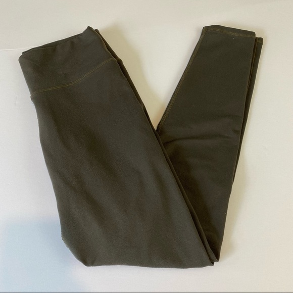Fabletics Define Leggings Olive Green Small High Waisted Yoga Athleisure Skinny - Picture 2 of 10
